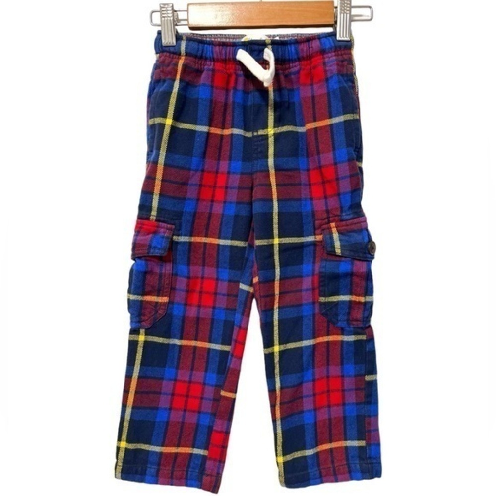 Mini Boden Cargo Plaid Trouser